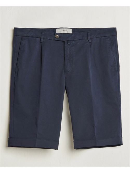 PLEATED COTTON SHORTS BRIGLIA 1949 | BG101.32500800011 NAVY